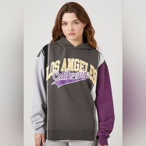 Los Angeles California Colorblock Lakers 🏀  Colors Hoodie Sz Large